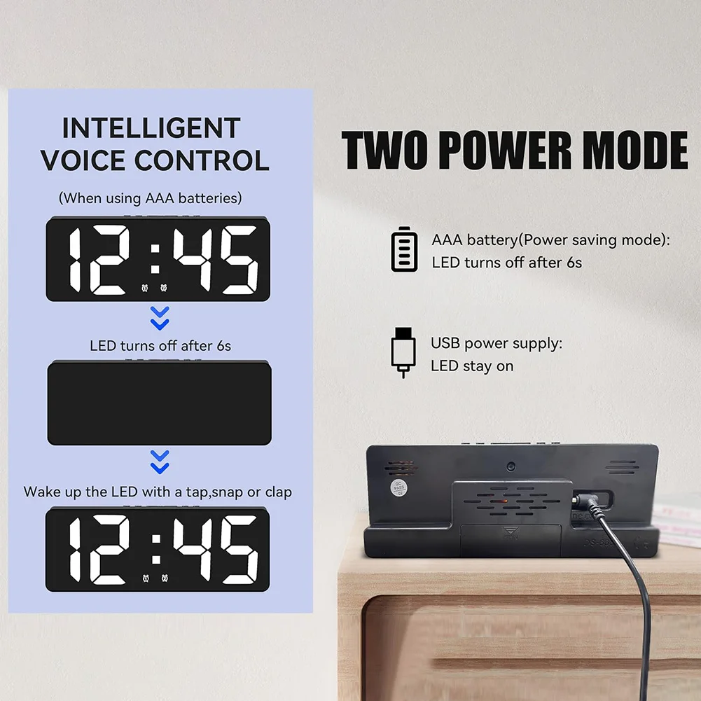 Adjustable Brightness Digital Alarm Clock 3