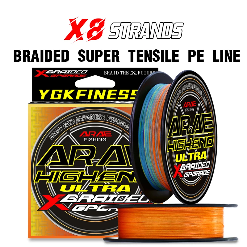 

YGKX PE Braided Fishing Line X8 Super Strong 100/150/200M Japanese Multifilament Sea Fishing Line 10LB-80LB Carp Line Trout Line