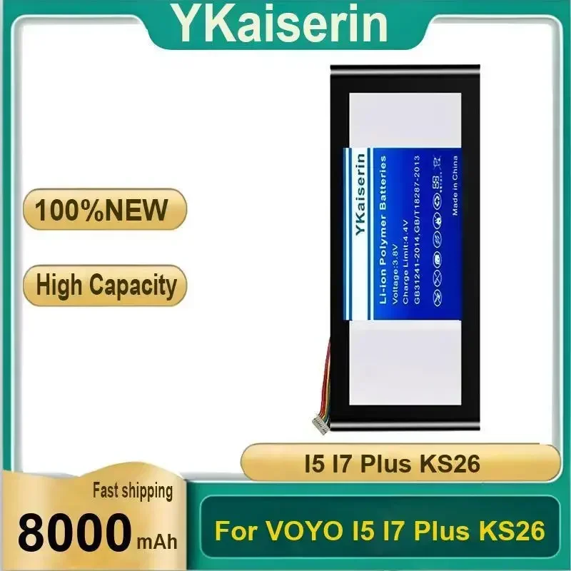 

YKaiserin 8000mAh LR3912584 Tablet Battery for VOYO I5 I7 Plus KS26 Battery Batterij + Track NO