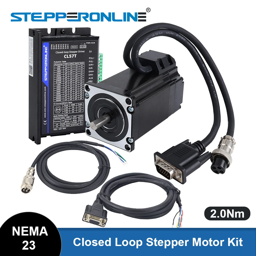 motor deslizante com codificador e codificador driver de loop fechado nema 23 kit cl57t 2nm pcs 01