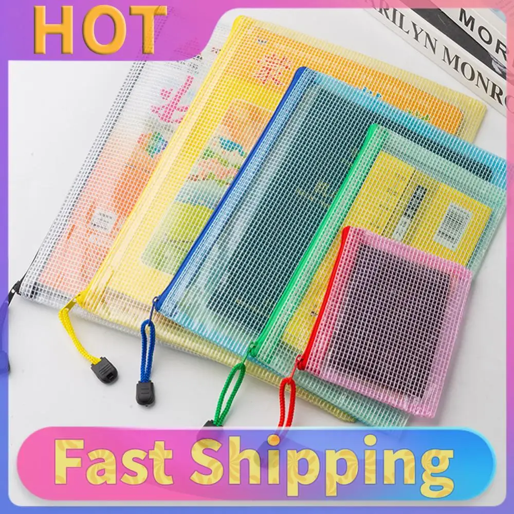 

10Pcs Document Bag A5 A6 File Bags Waterproof Document Organizer for School Office Supplies Travel Storage Bags