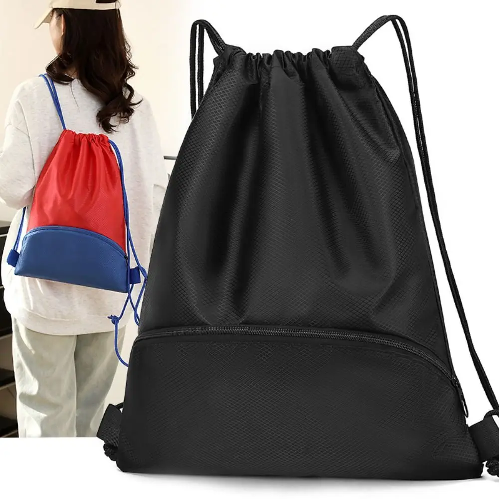 Large capacity Sports Drawstring Pocket Lightweight Waterproof Oxford Sport Gym Bag Folding Basketball Helmet Storage Outdoor