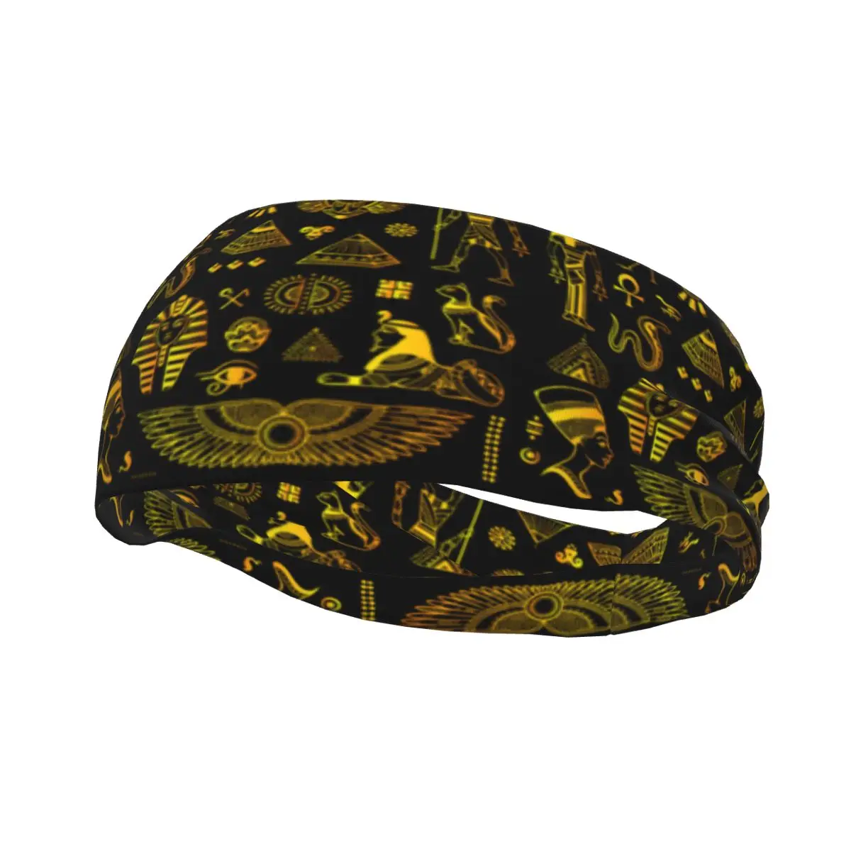 Sports Headband Portable Hair Band Ethnic Egypt Symbols Hair Wrap Brace Cycling Running Exercising Sweatband