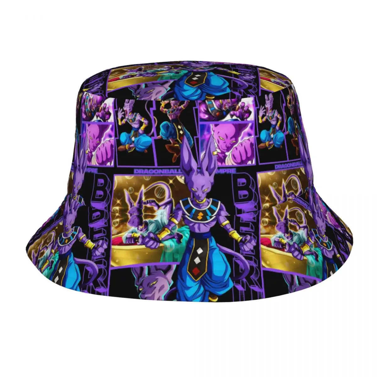 Dragon Beerus Ball Z Anime CATS Bucket Hat for Teen Vocation Floppy Hat Style Foldable for Hiking Fishing Cap Boonie Hat