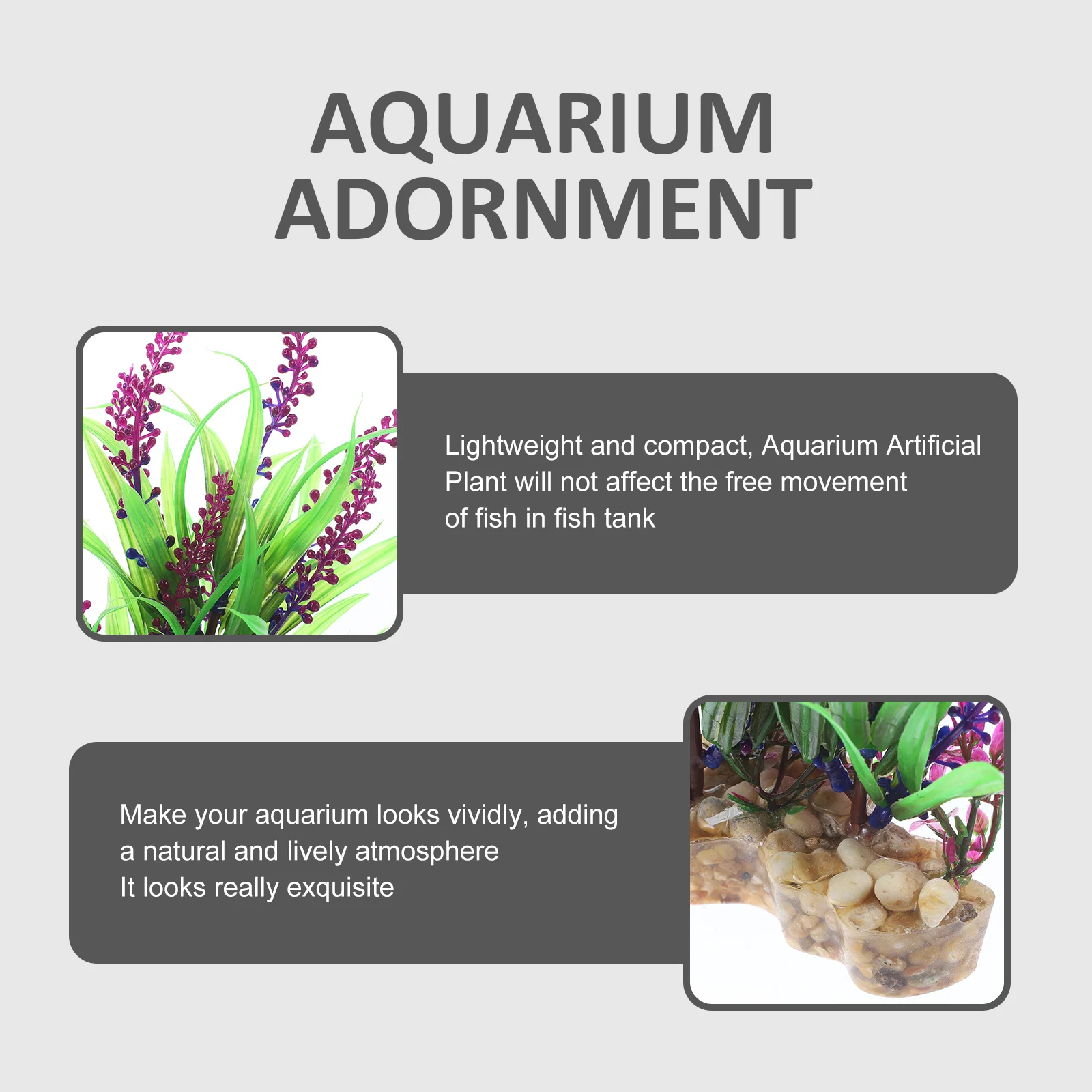 

Simulated Aquatic Plant Resin Fake Fish Tank Decor Realistic Aquarium Artificial Water Grass Decoration Lifelike Fish Tank