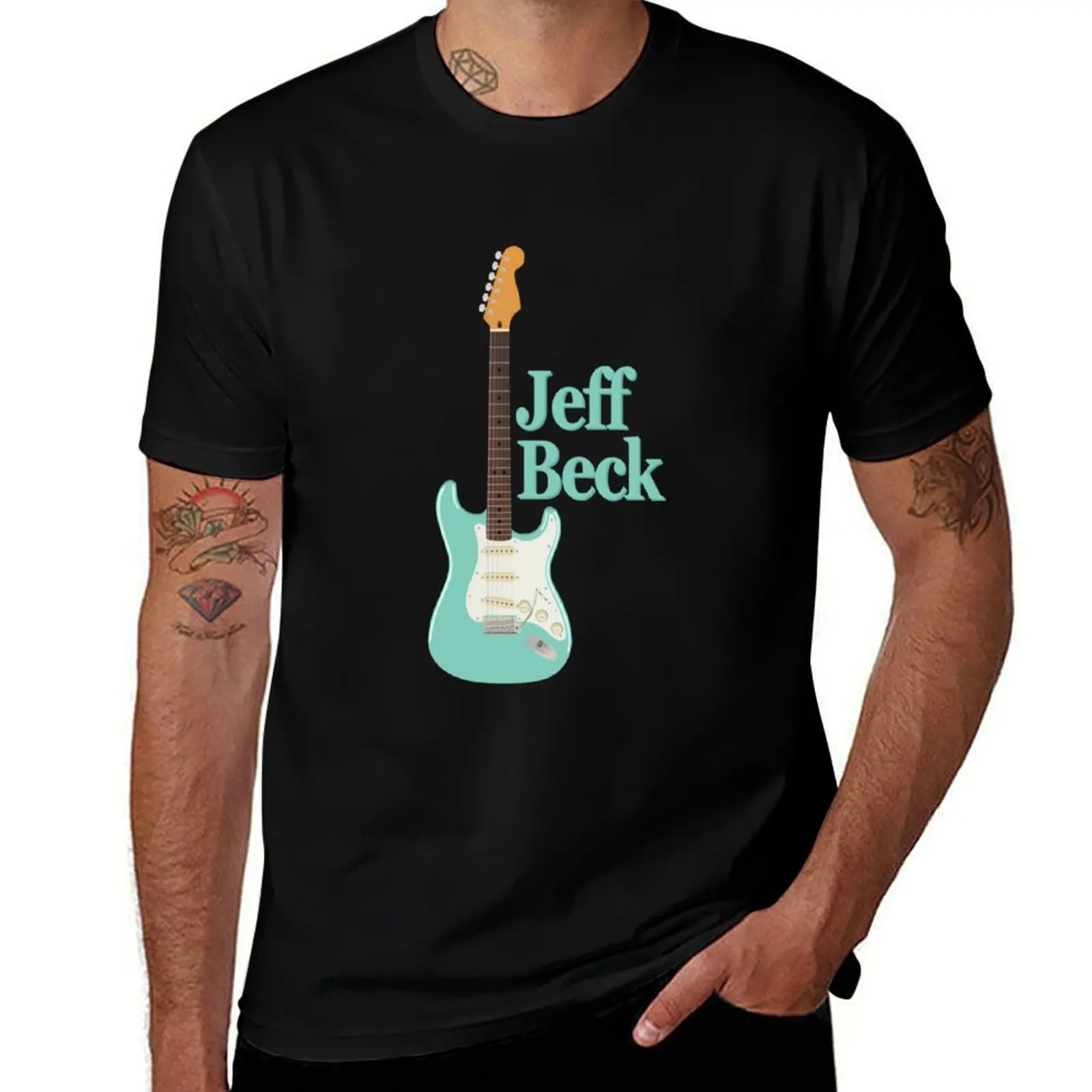 

Jeff Beck Surf Green Strat T-Shirt t shirt man casual t shirts for man cotton funny T-Shirt