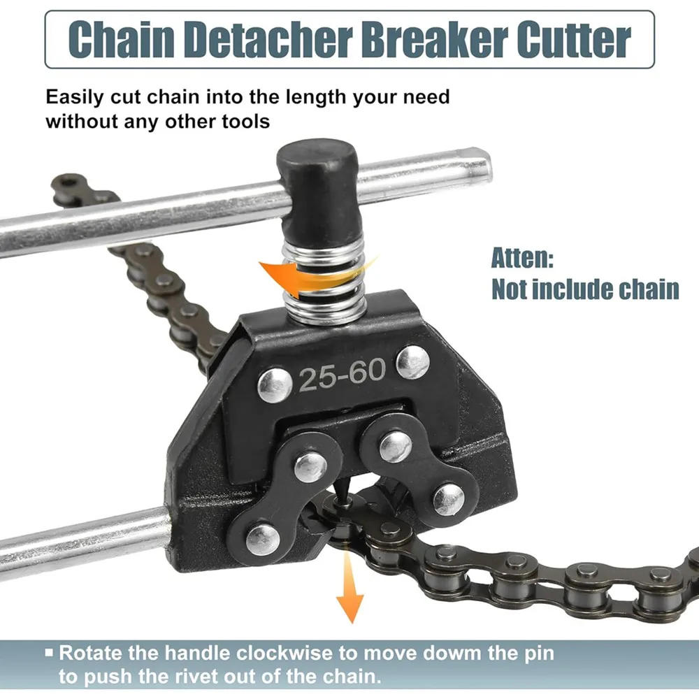 #25-60 80 100 Roller Chain Breaker Detacher Cutter & Chain Puller Holder Tools for Motorcycle Bicycle Go Kart ATV Chains Replace