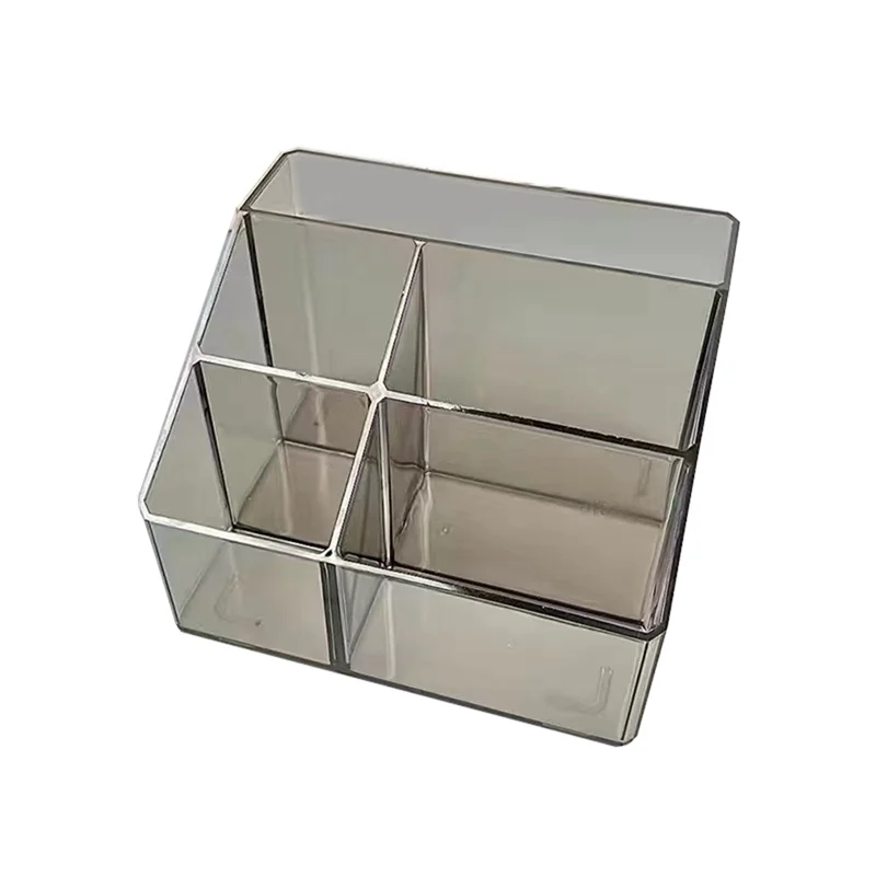 

Clear Pen Organizer For Desk, Plastic Office Supply Storage And Accessories Box For Marker, Stationery, Pencil Cup