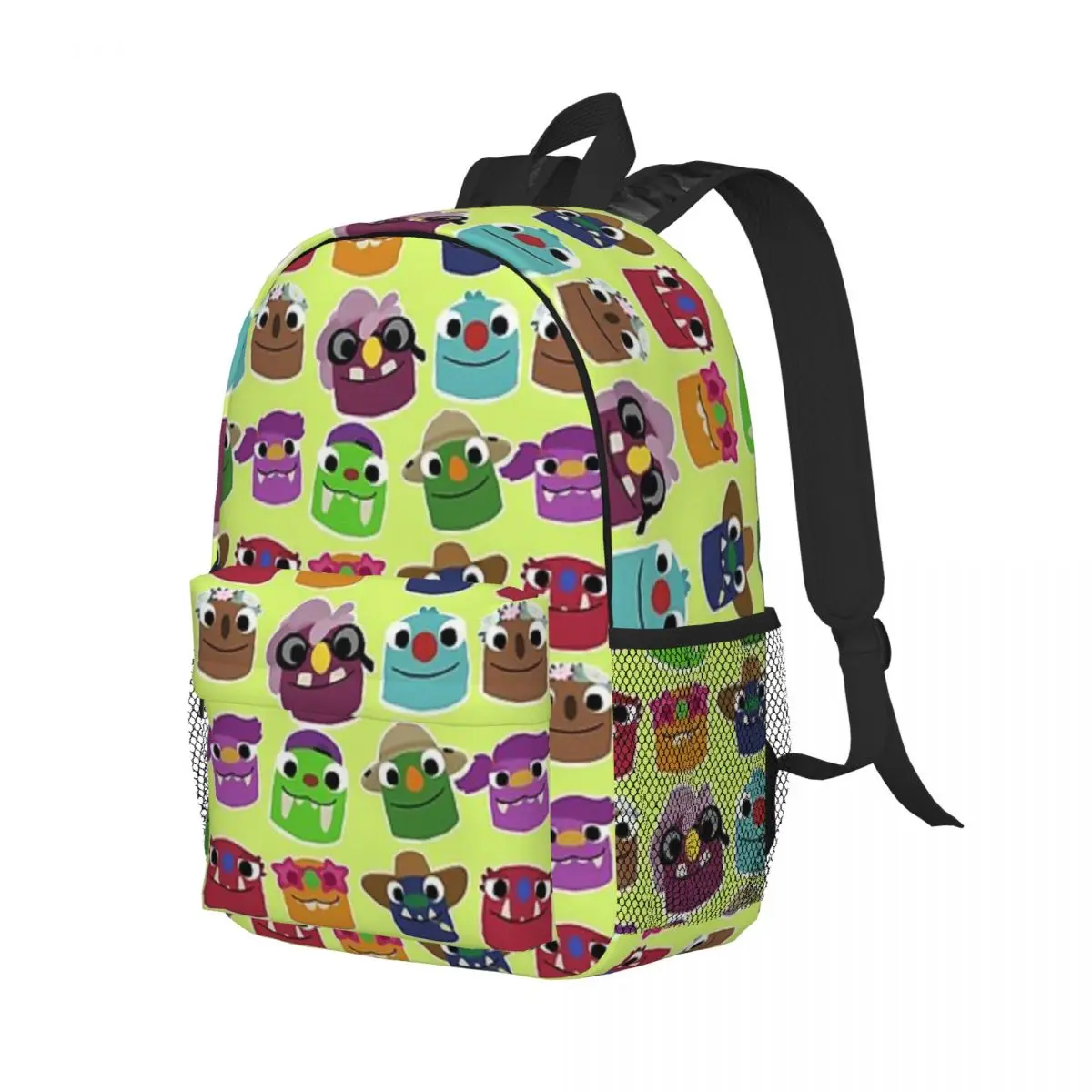 Bugsnax Pack grumbus Green Printed leggero zaino Casual per scuola, esterno, Shopping, ufficio 15 pollici