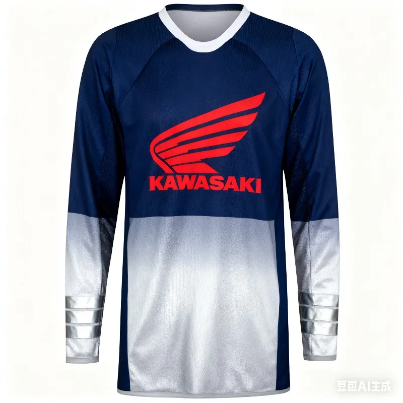 

Классический трикотаж с длинными рукавами с принтом Honda для внедорожных мотоциклов и горных велосипедов на открытом воздухе, экстремальных видов спорта