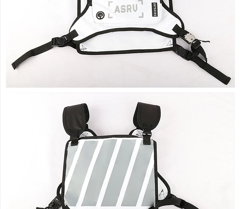 Taktische Brusttasche für Herren, Outdoor-Gym-Weste, reflektierende Sicherheitstasche, wasserdichte Brusttasche, multifunktionale Herren-Handytasche, lässige Sporttasche – Detail 13