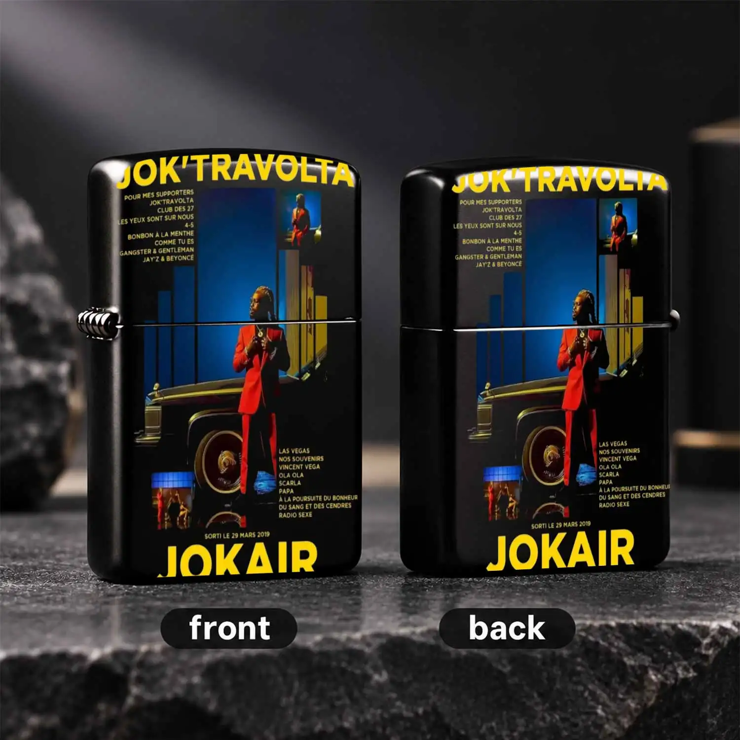 Creative Jok'Travolta Album Art Themed Lighter, French Hip Hop Record Peripheral Stylish Decor, Daily Portable Practical Item, Perfect For Gifting And Collection, Suitable For All Scenarios A Humorous And Interesting Lighter