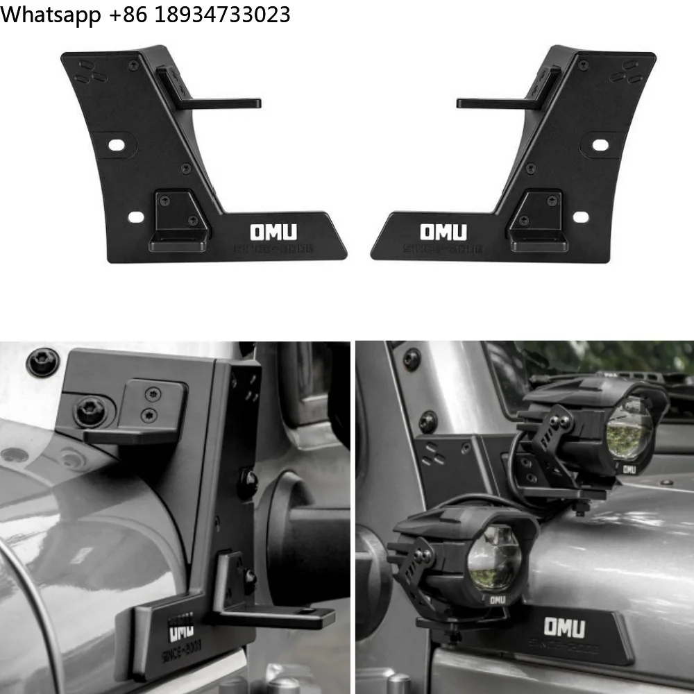 

Aluminum A-Pillar Light Mount Bracket for Jeep Wrangler JK 2007-2017 Dual LED Pods Holder Offroad Light Bar Bracket OMU024