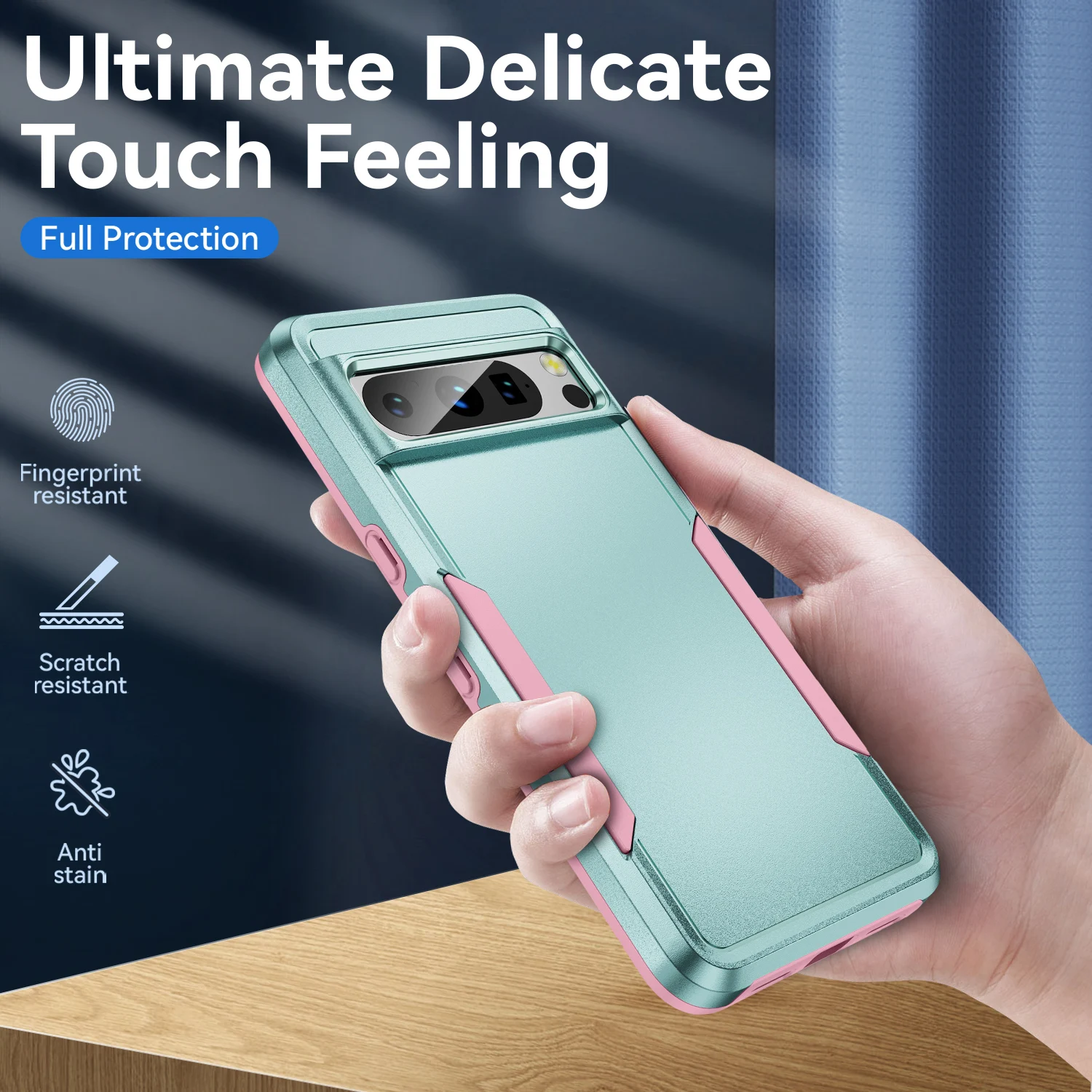 Hybrid 2 in 1 Phone Bag Case for Google Pixel 8 Pro 7 7A 8A Pixel 9 6 6A Pixel6 Pixel7 Pixel8 Pixel7a Shockproof Funda image 2