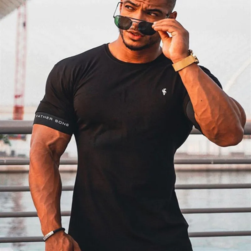 

2024 new Shirt Men Short Sleeve Workout Gym T-Shirt quick-dry Fitness bodybuilding Running T-Shirt men Sports Tees male Clothing