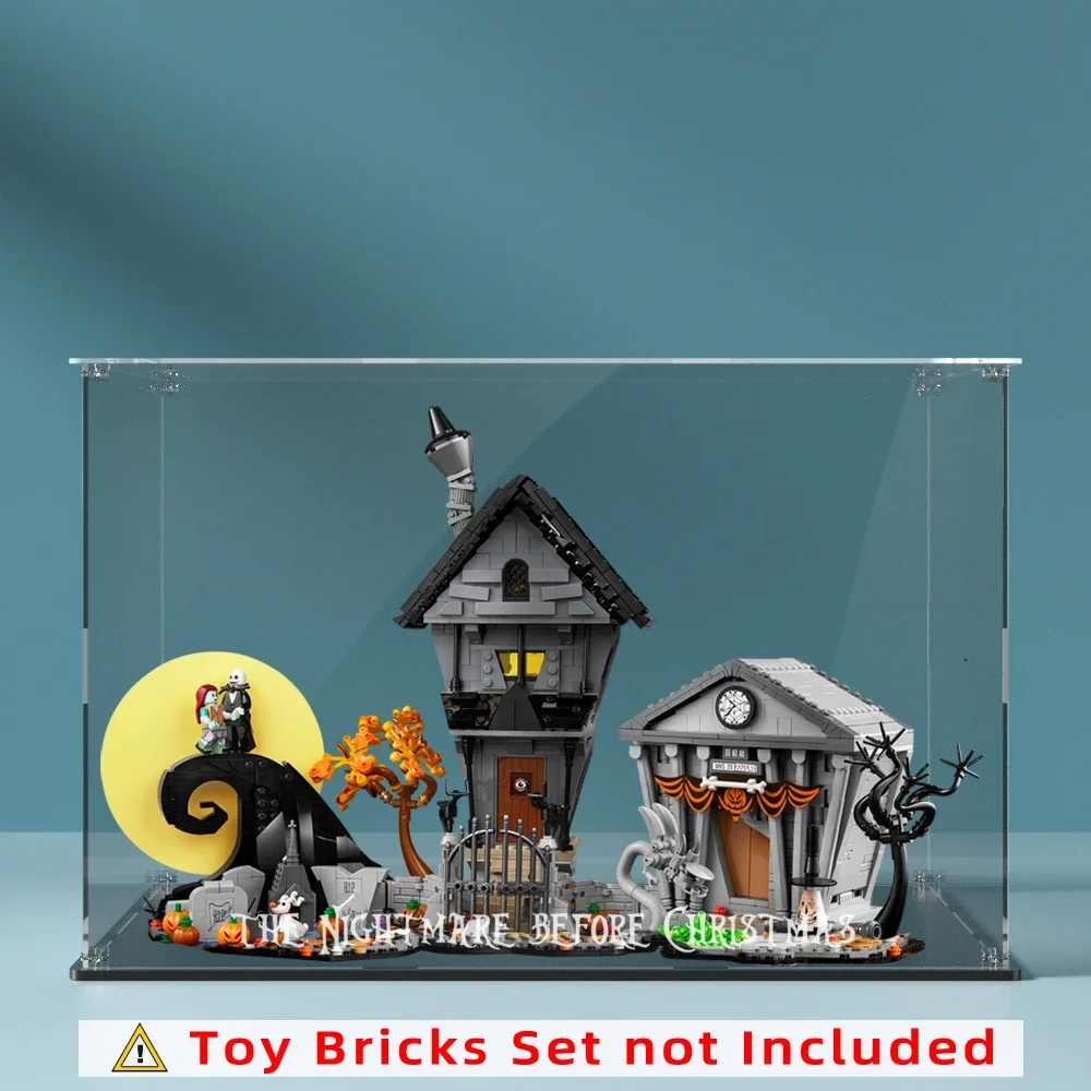 

NDisplay box for lego 21351 display case for Tim Burton's The Nightmare Before Christmas building block dustproof clear showcase