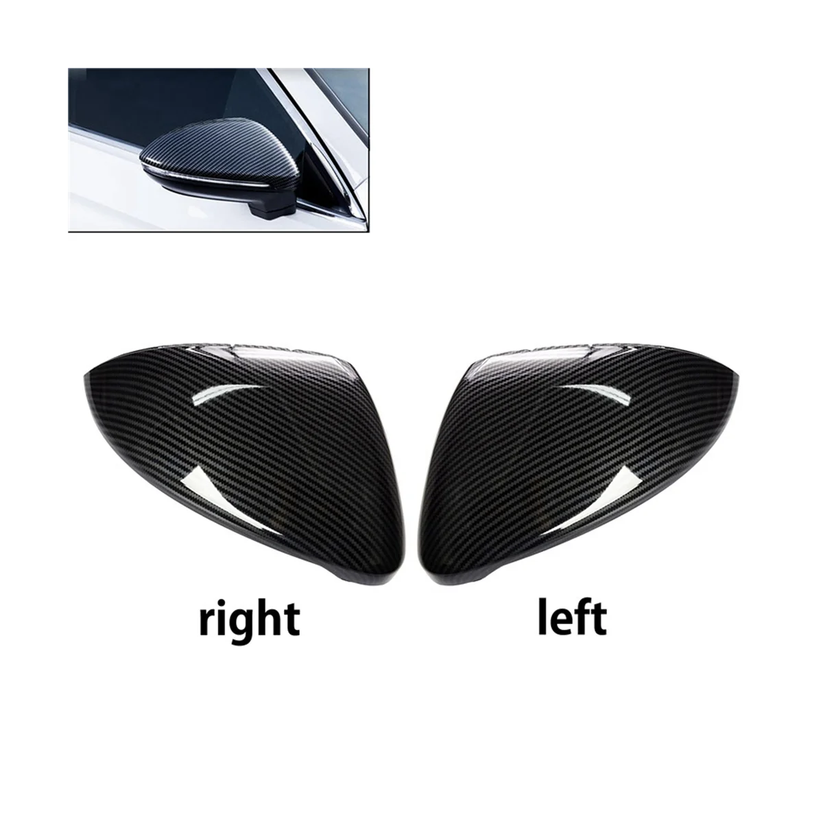 Reversing Mirror Housing Mirror Cover Rearview Mirror Housing Car for Volkswagen Golf 7 VII MK7 2014-2018