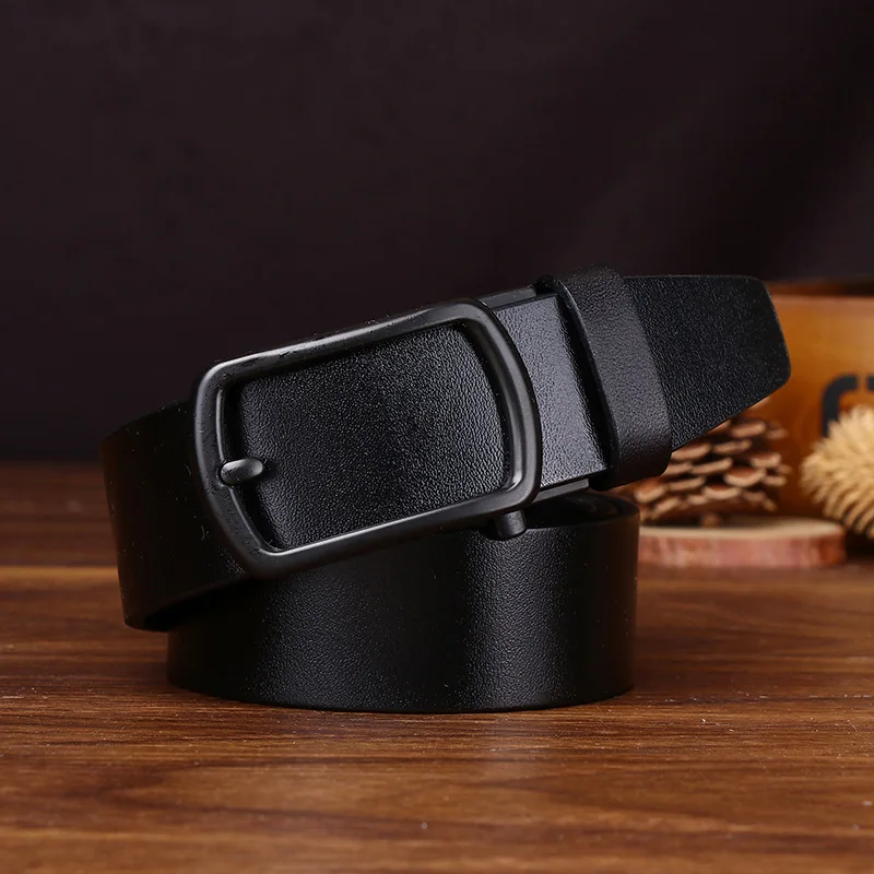 メンズ新デザイン自動バックル本革ベルト第一層牛革多用途ファッションビジネスベルト