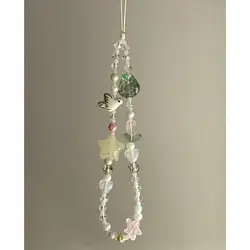 Ins Vintage Anti-loss Phone Strap Charm Cute Pigeon Pendant Flower Lanyard for Girl Cell Phone Wrist Strap Kechain Cord