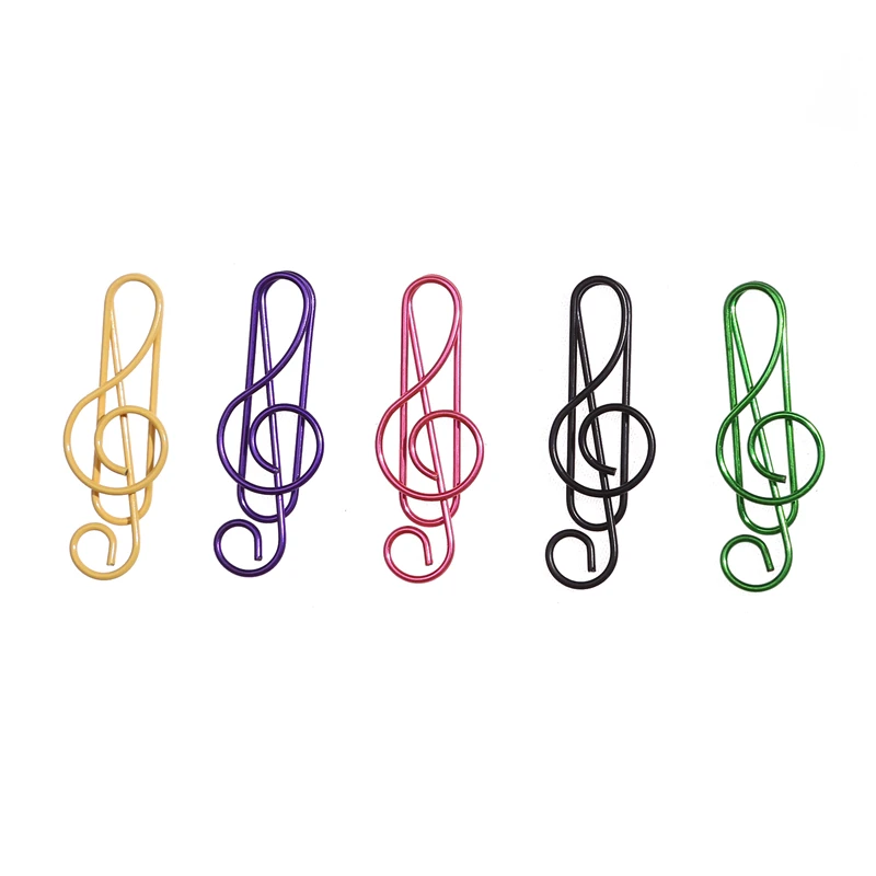 20/30/50/100pc Colorful Music Note Shaped Paper Clips Decorative Colorful Decor For Clothes Cloth Clip NEW High Quality