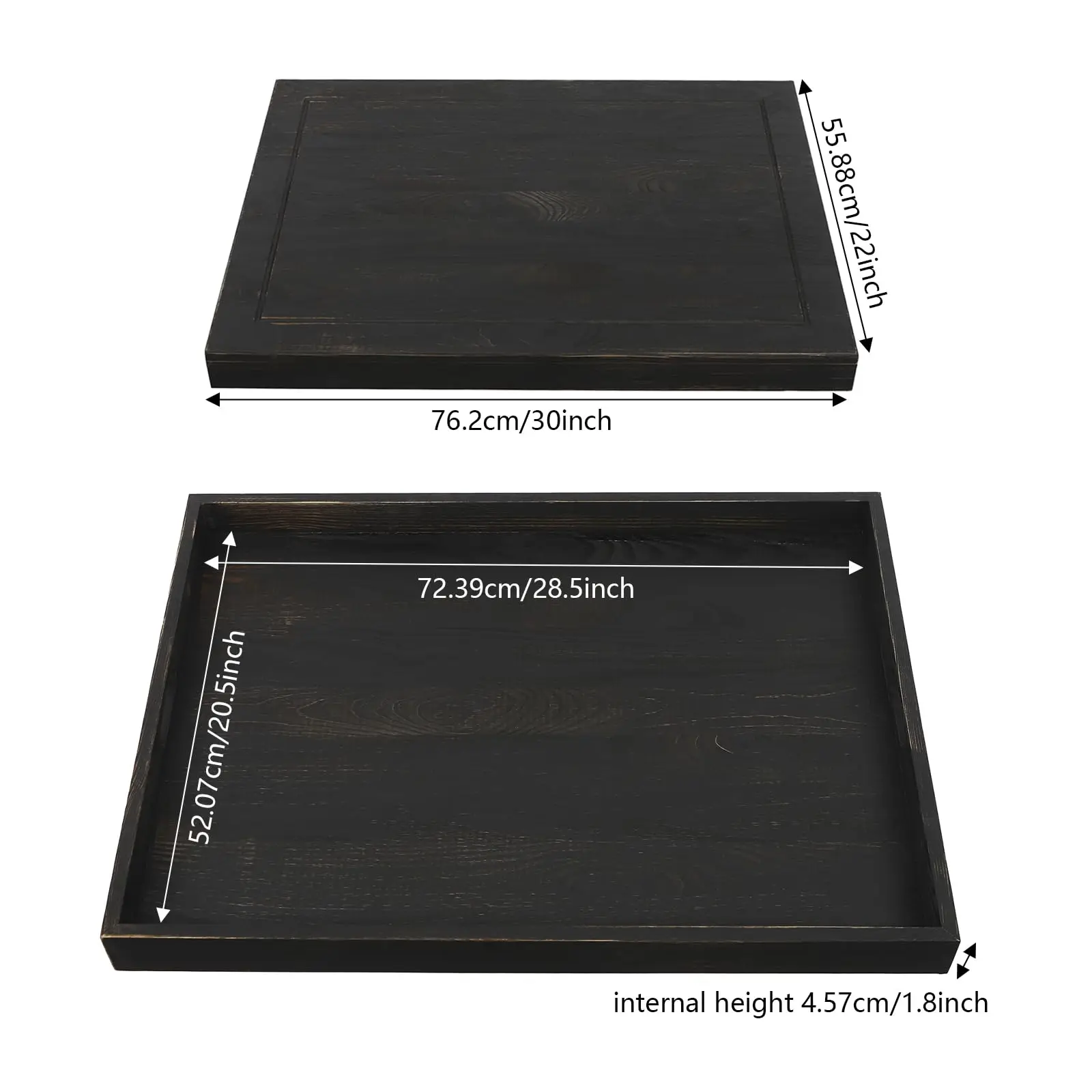 غطاء موقد لوح المعكرونة، أغطية علوية للموقد الخشبي مقاس 30 × 22 بوصة لموقد الزجاج والموقد الكهربائي، موقد غاز، خشبي S