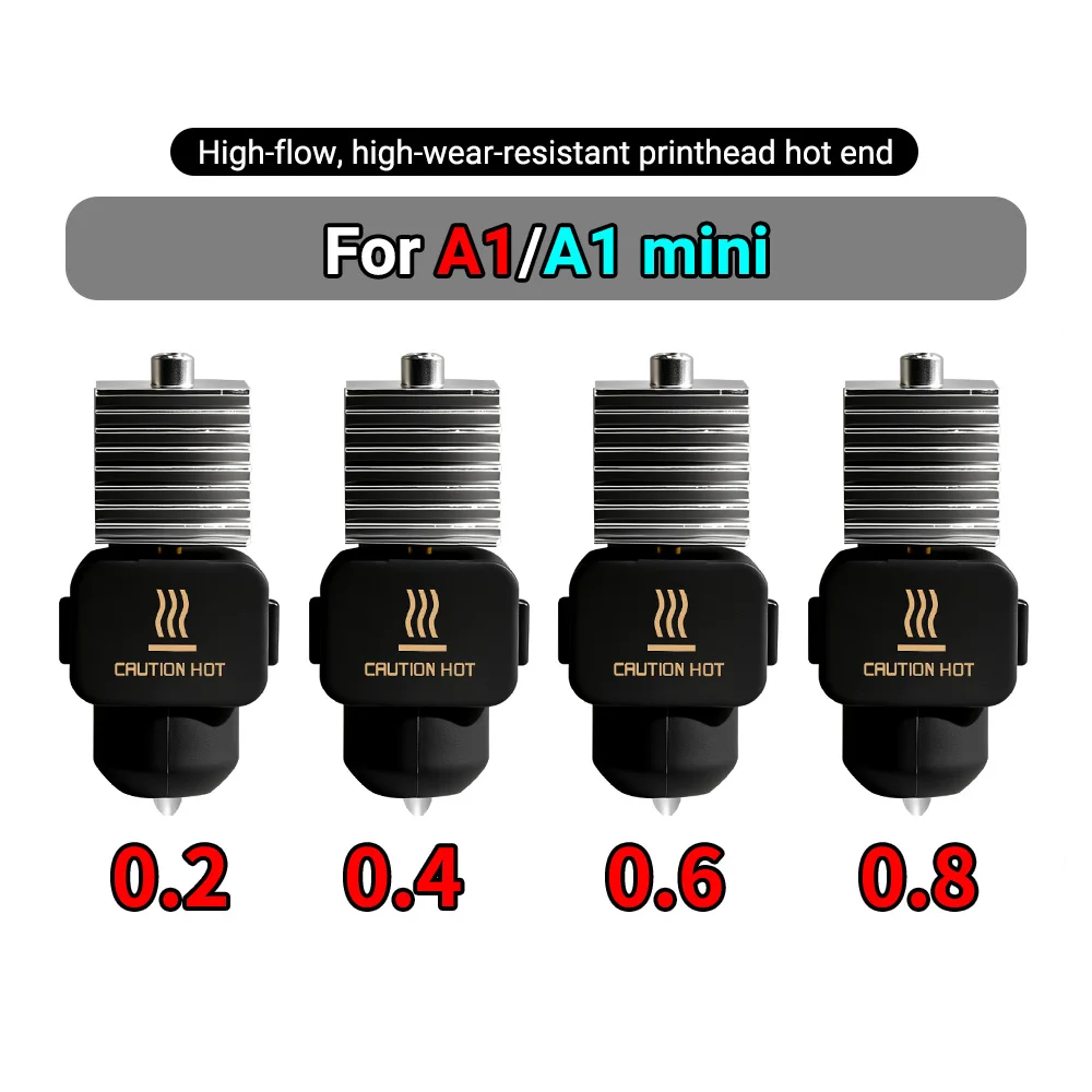 

Комплект хотэнда Lab A1: цельный нержавеющий стальной сопло-хотэнд в сборе 0.2/0.6/0.8/0.4 мм для 3D-принтера Lab A1 Mini