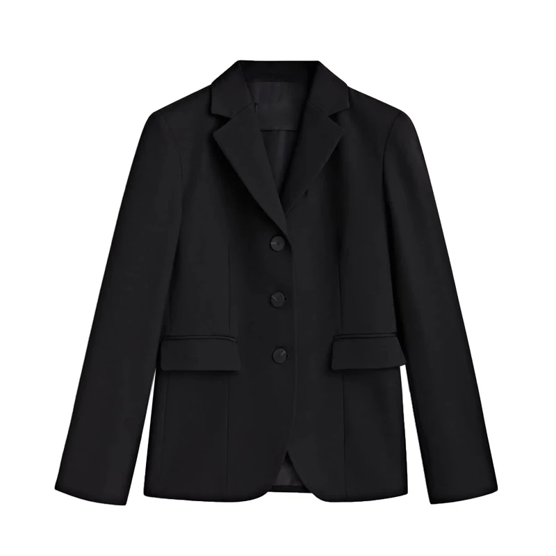 Sli ort Bla Suit Jaet for Women Personali OL Sle Commute Faion Versatile MD New Arrival Ladies' Coat