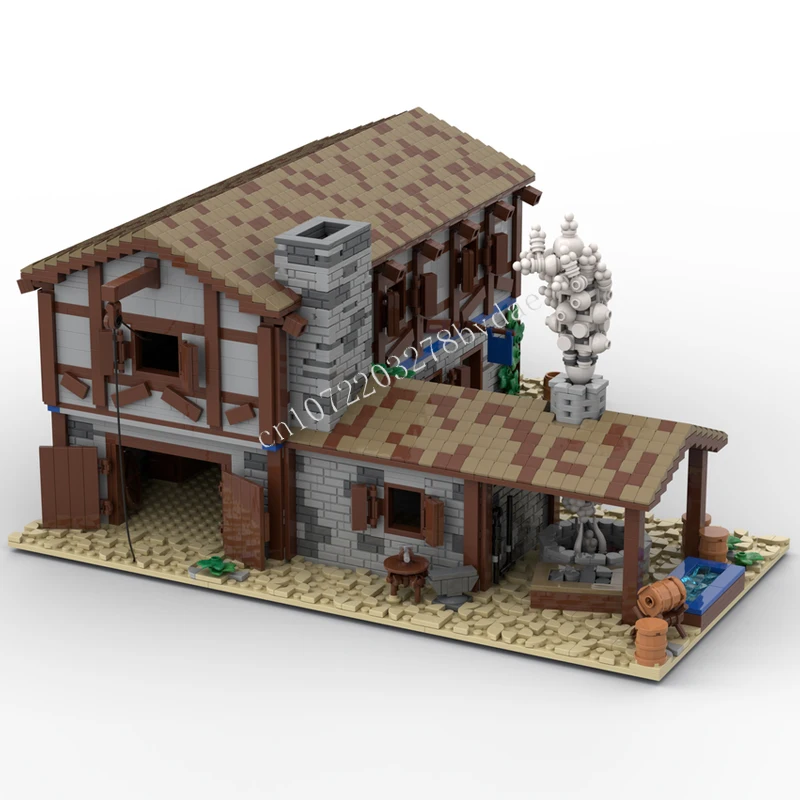 MOC Model importer décennie ks, Age of Empires-Blacksmith, Creative Street View, Architecture Tari, Assembly Toys, Gifts, 3973Pcs