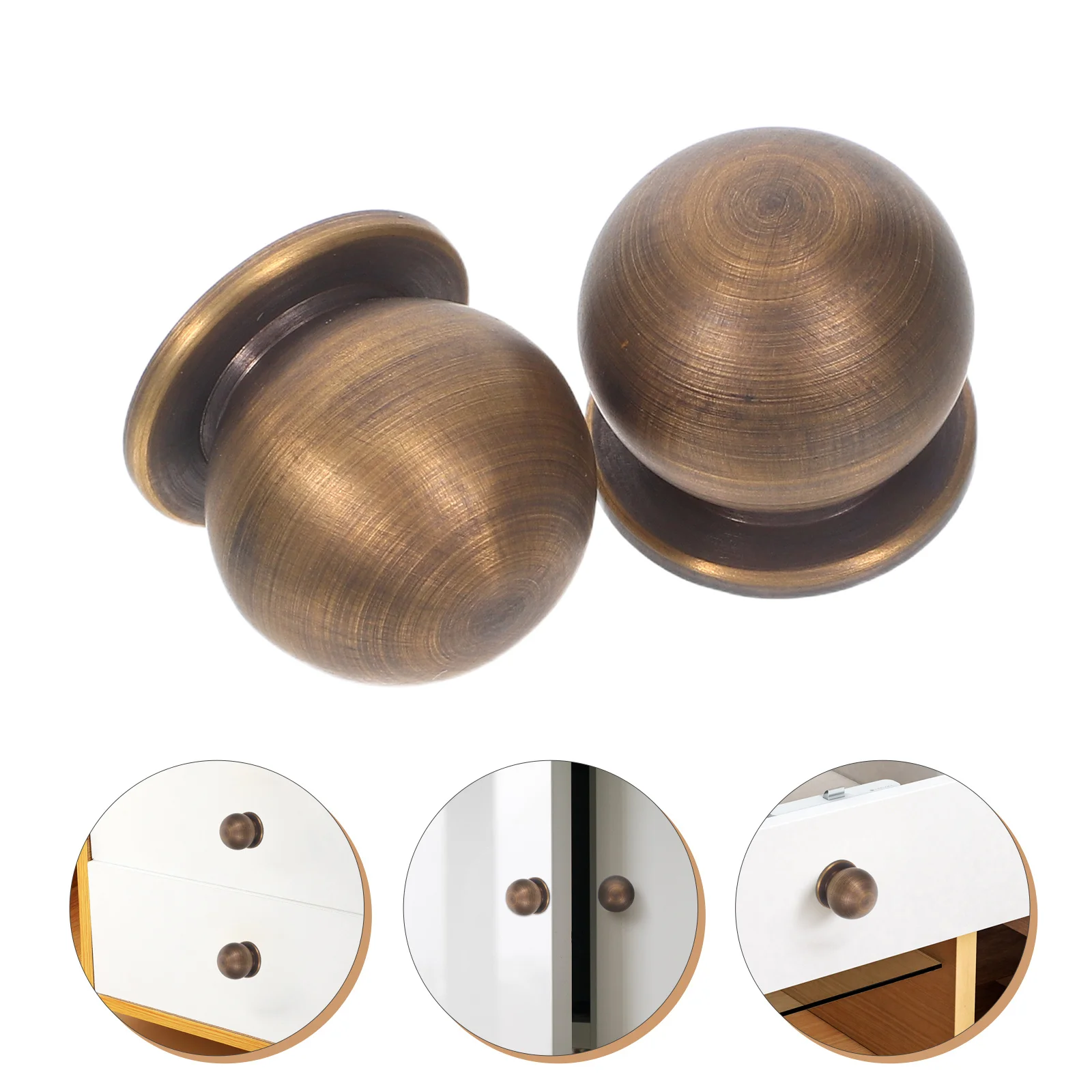 2Pcs Yellow Brass D…