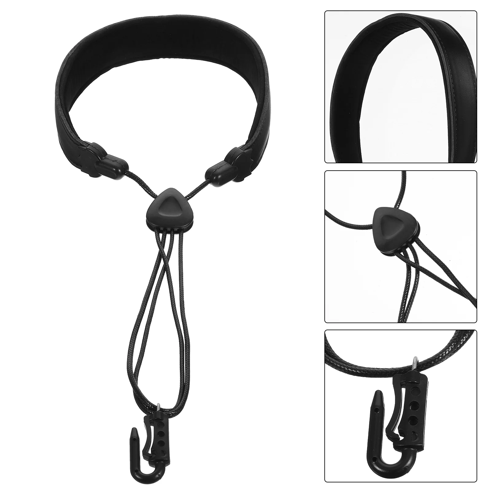 Saxophone Strap Lanyard Durable Thickened Saxphone Shoulder Universal Belt Pu Simple Fixing Neck Hanging