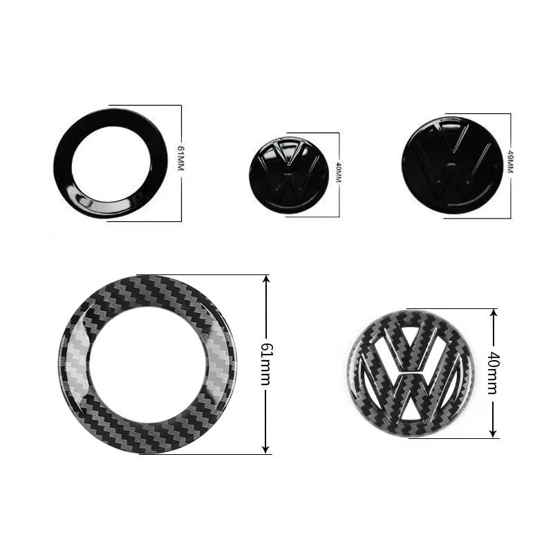 Car Steering Wheel Auto Emblem Sticker Accessories For Volkswagen VW R-line GTI R Polo Golf Touareg Passat Magotan Tiguan Jetta