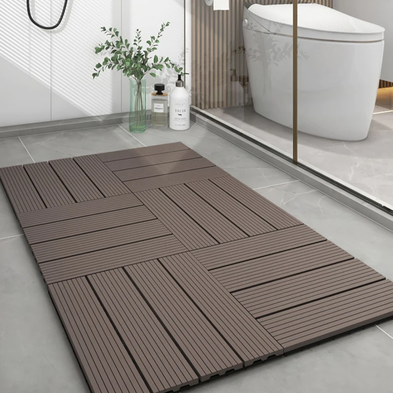 Bathroom Anti-Slip Mats Shower Foot Mat Anti-Drop Splicing Heightening Floor Mats Waterproof Full Bathroom Accessories Set