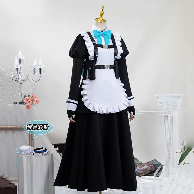 Asuka UDonoki Cosplay pour le jeu, Blue Archive, Cute Maid Outfit, Long fur s, 600 Costume E