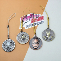 Jojo Bizarre Adventure Chain Charm Anime Character Keychain Metal Pendant Accessories For Mobile phone lanyard Gifts Jewelry