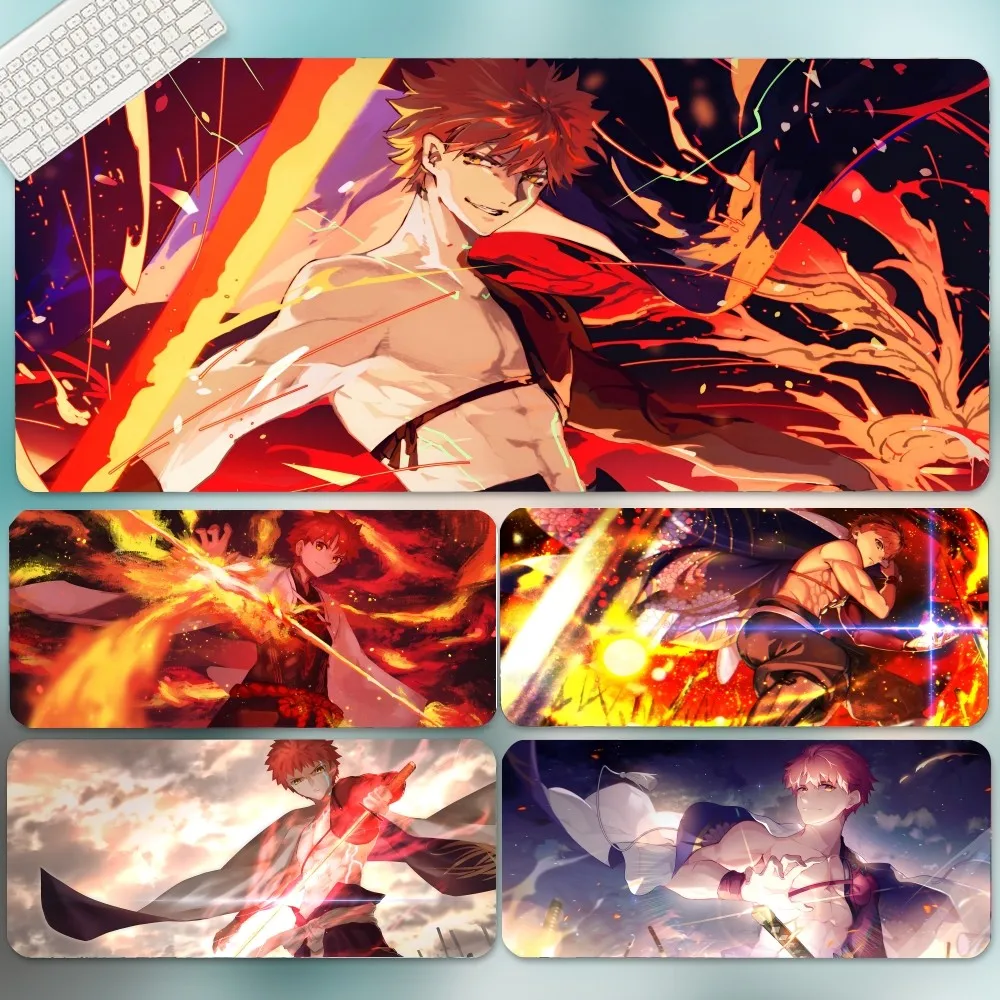 Anime Fate Grand Order Emiya Shirou Mousepad Large Gaming Mouse Pad LockEdge Thickened Computer Keyboard Table Desk Mat