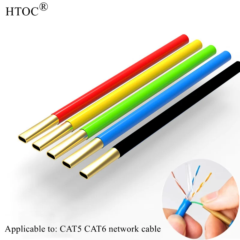 Сетевой кабель HTOC, выпрямитель сетевого провода для CAT5, CAT6, кабель Ethermet, разделитель витого провода (пять цветов)