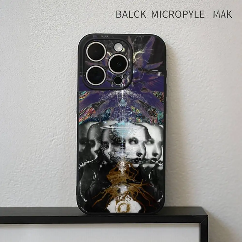 Klassieke Tool Band Lateralus Telefoonhoesje voor iPhone17,16,15,14,13,12,11 Plus, Pro Max Zachte Zwarte Cover