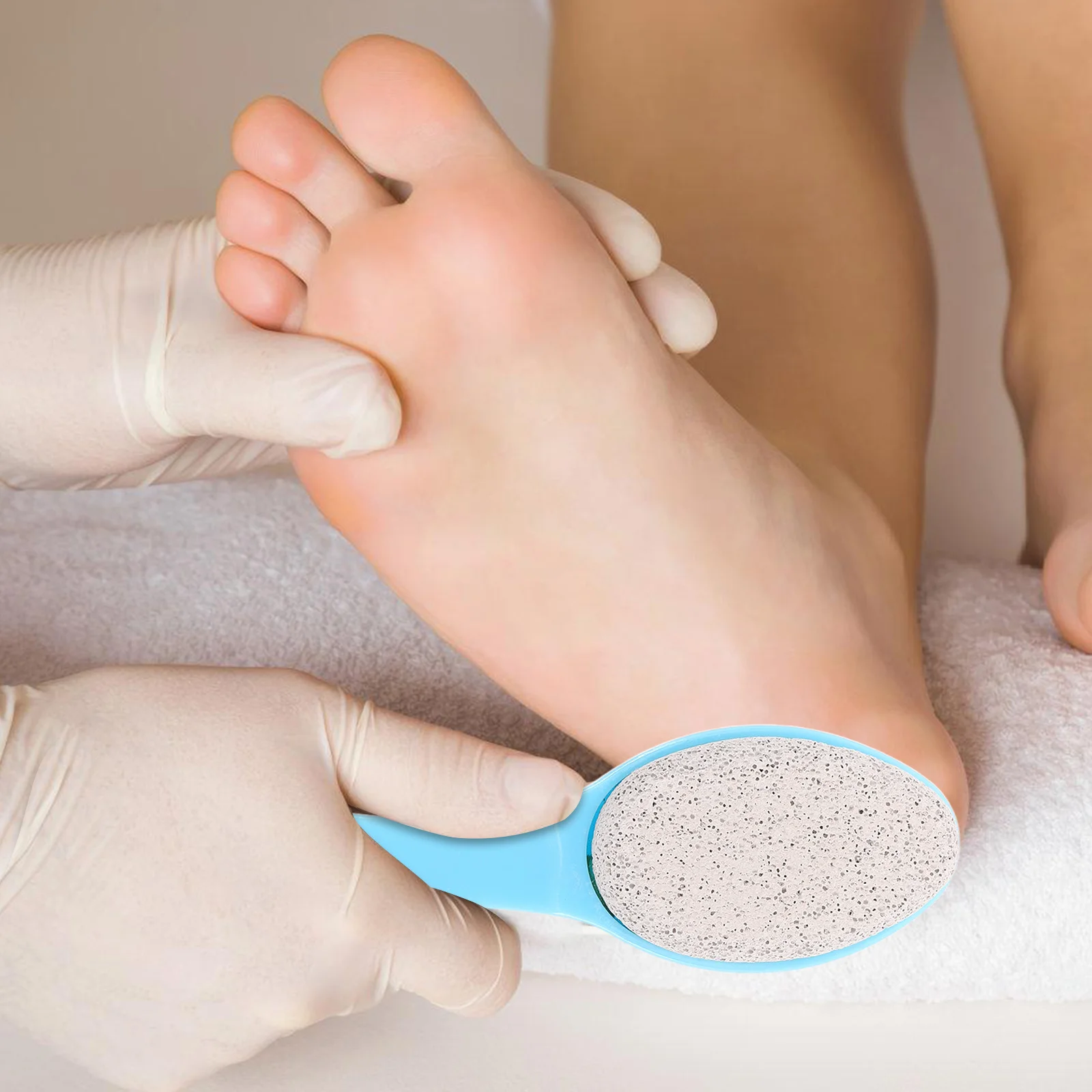 Dubbelzijdig Voet Scrubber Exfoliërende Tool Ergonomisch Handvat Puimsteen Borstel Pedicure Dode Huid Remover Thuis Reizen Gebruik
