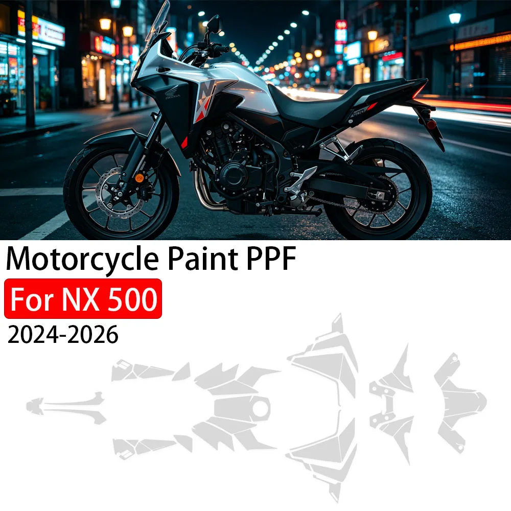For HONDA NX 500 2024-2026 Motorcycle PPF NX500 TPU Transparent Paint Protection Film Fuel Tank Protective Anti-scratch Kit