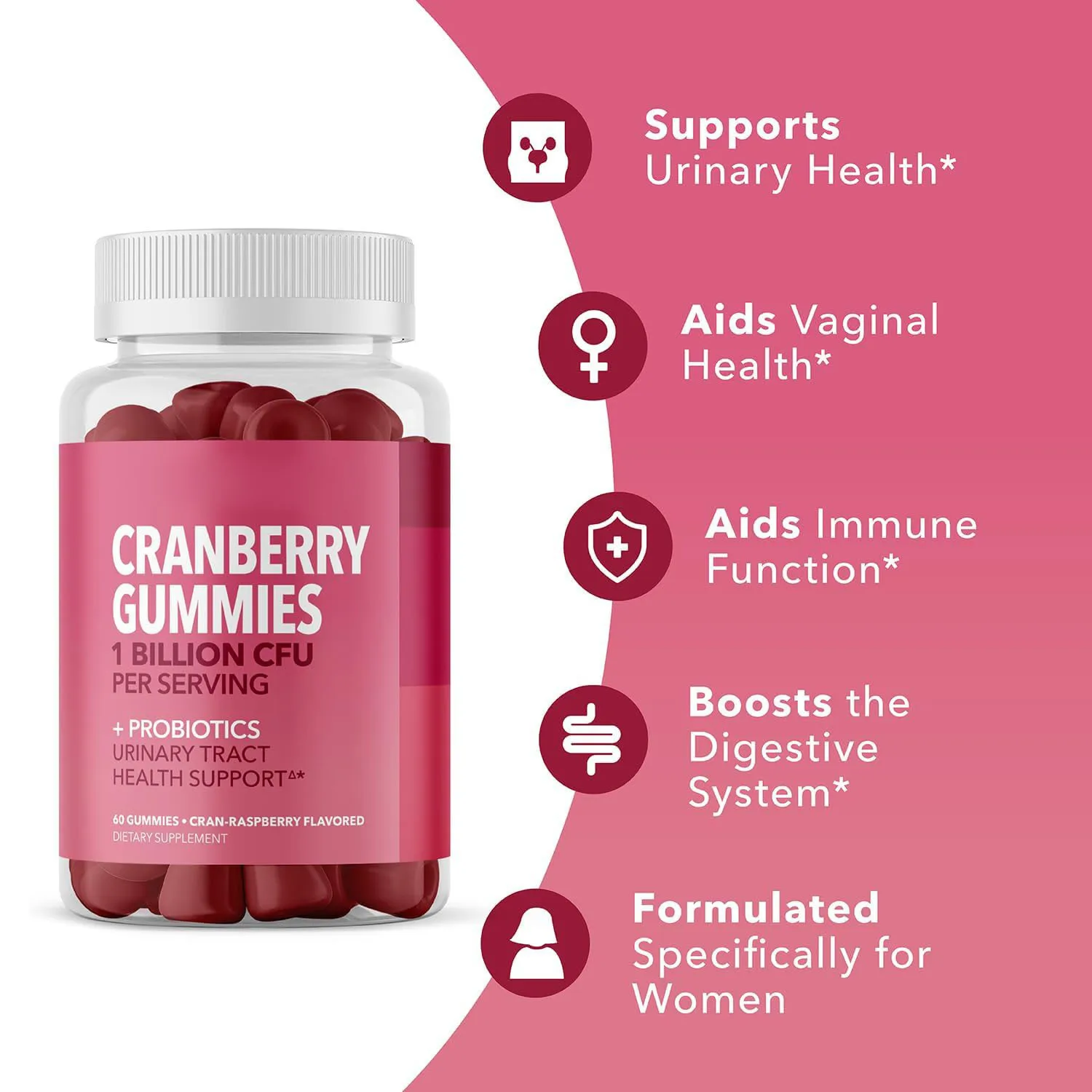 

Cranberry gummies with high-quality vitamin C content, high nutritional supplements, dietary fiber to improve intestinal health