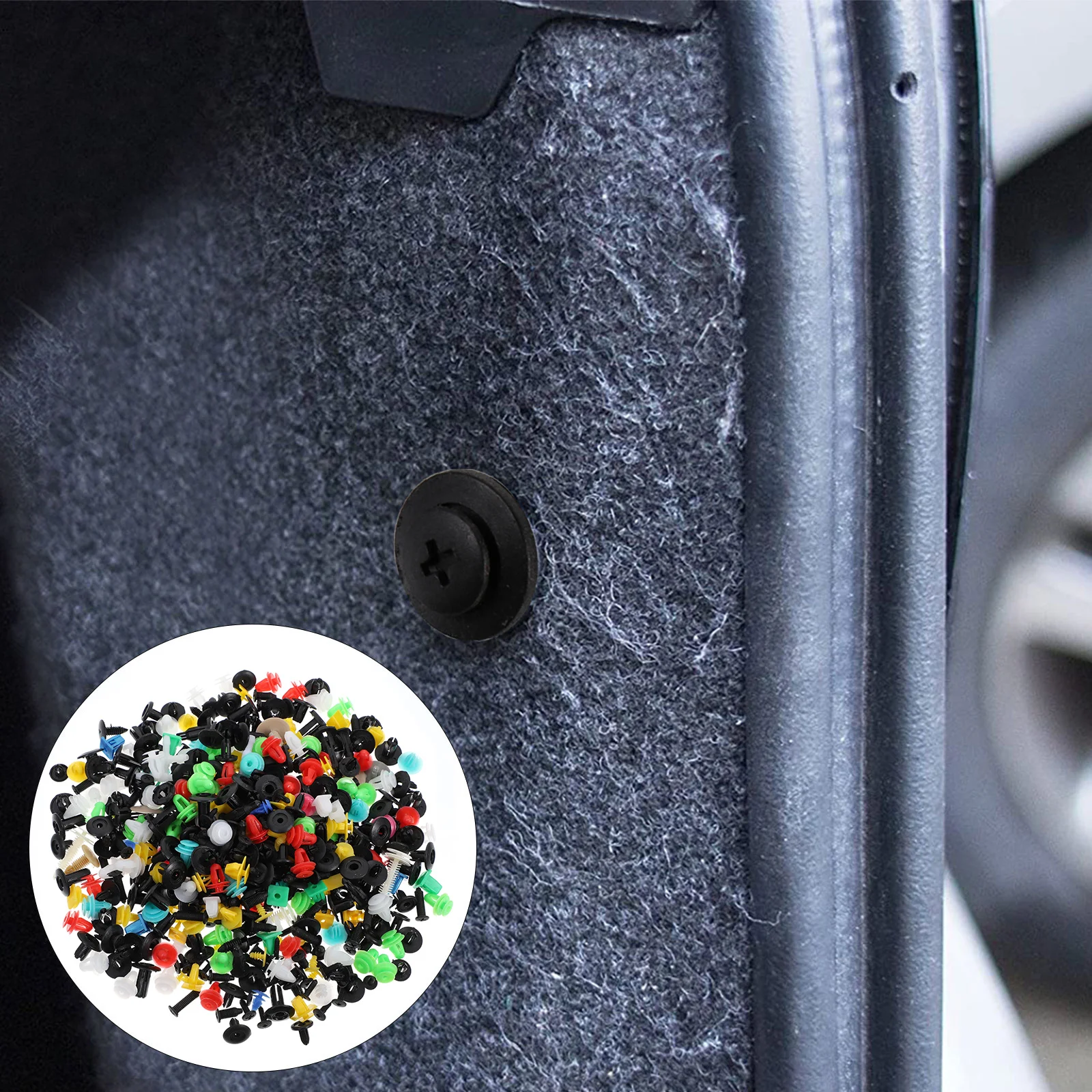 

500Pcs Interior Trim Clips Kit Universal Auto Plastic Fastener Retainer Door Panel Push Clip Bumper Body Panel Car Replacement