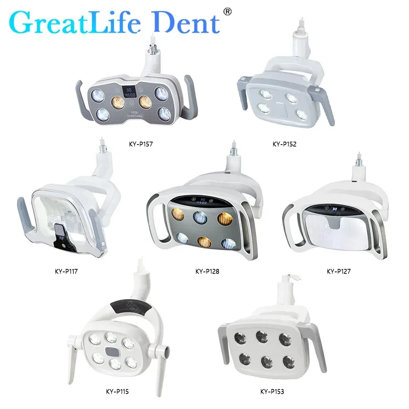 GreatLife Dent Dental Oral Light Бестеневой светодиодный холодный свет Хирургический светильник Ручной/индукционный светильник с регулируемой яркостью Одиночный набор ламп