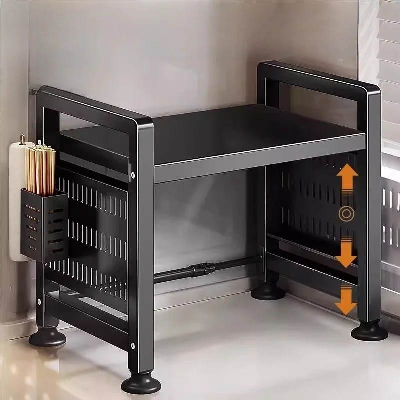 

Многофункциональная подставка для кухонной утвари: двухъярусная, расширяемая, для микроволновой печи, плиты, кастрюль, рисоварки, для домашнего использования