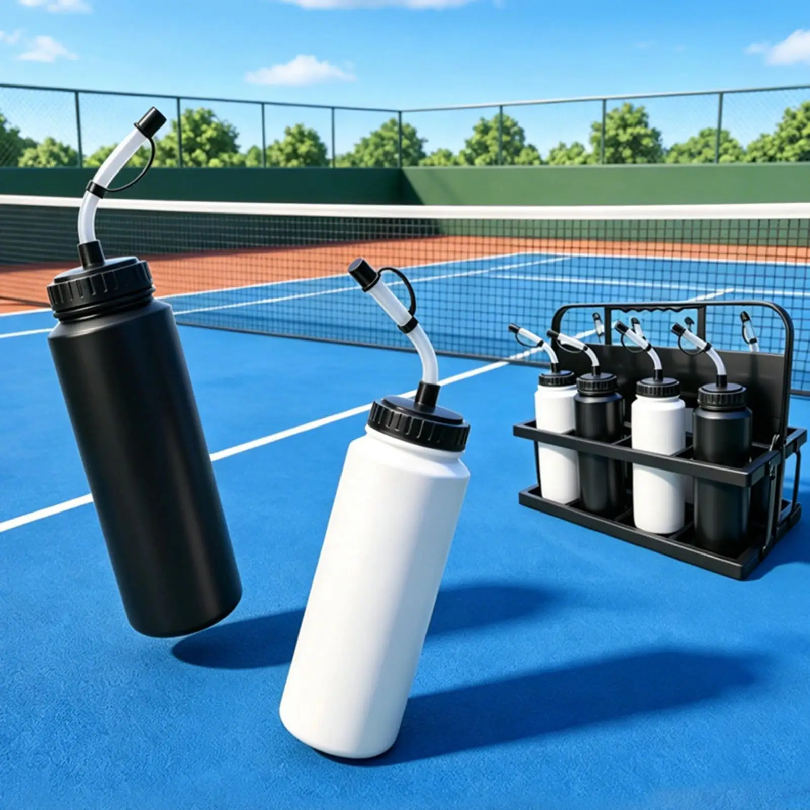 Water Bottle Sports 1-Liter Drinking Water Cup Drink Bottle With Straw For Sports Hiking Camping Cycling Running Gym Yoga