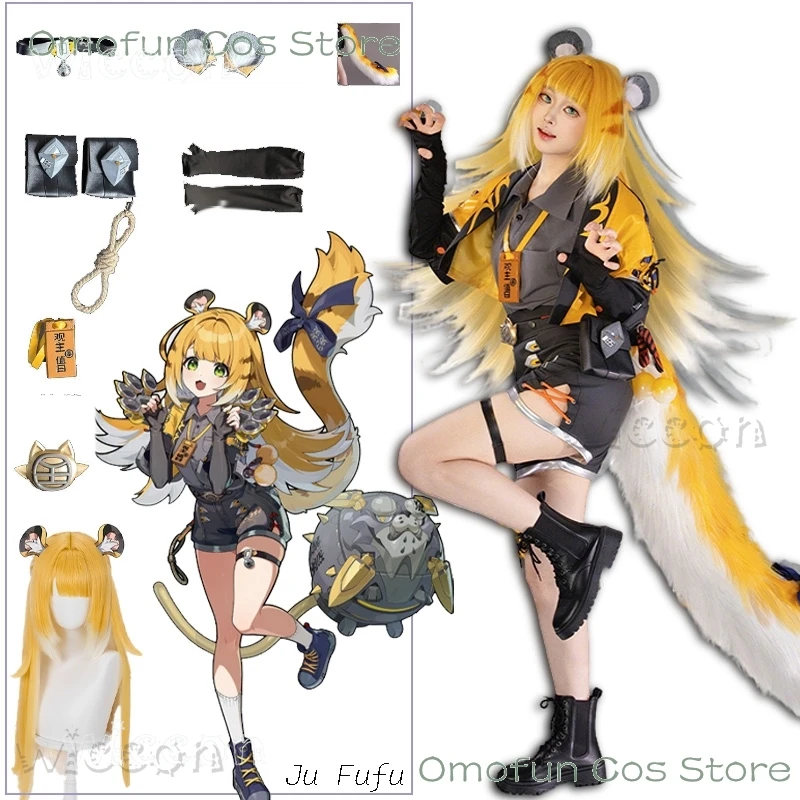 

Ju Fufu Zenless Zone Zero Cosplay Costume Wig Cosplay Yunkui Summit Game Clothes Women Uniform Outfit Halloween ZZZ Roleplay