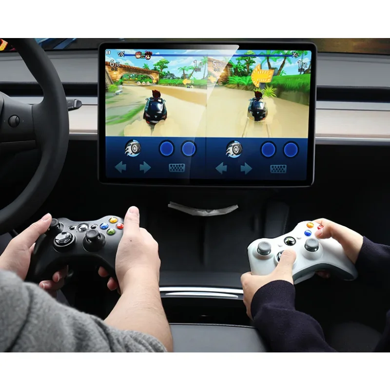 Jogo sem fio para tesla, controlador de tela, tablet joystick, reajuste interior, guarnição para acessórios xbox, modelo 3, y, s, x, 2021-23