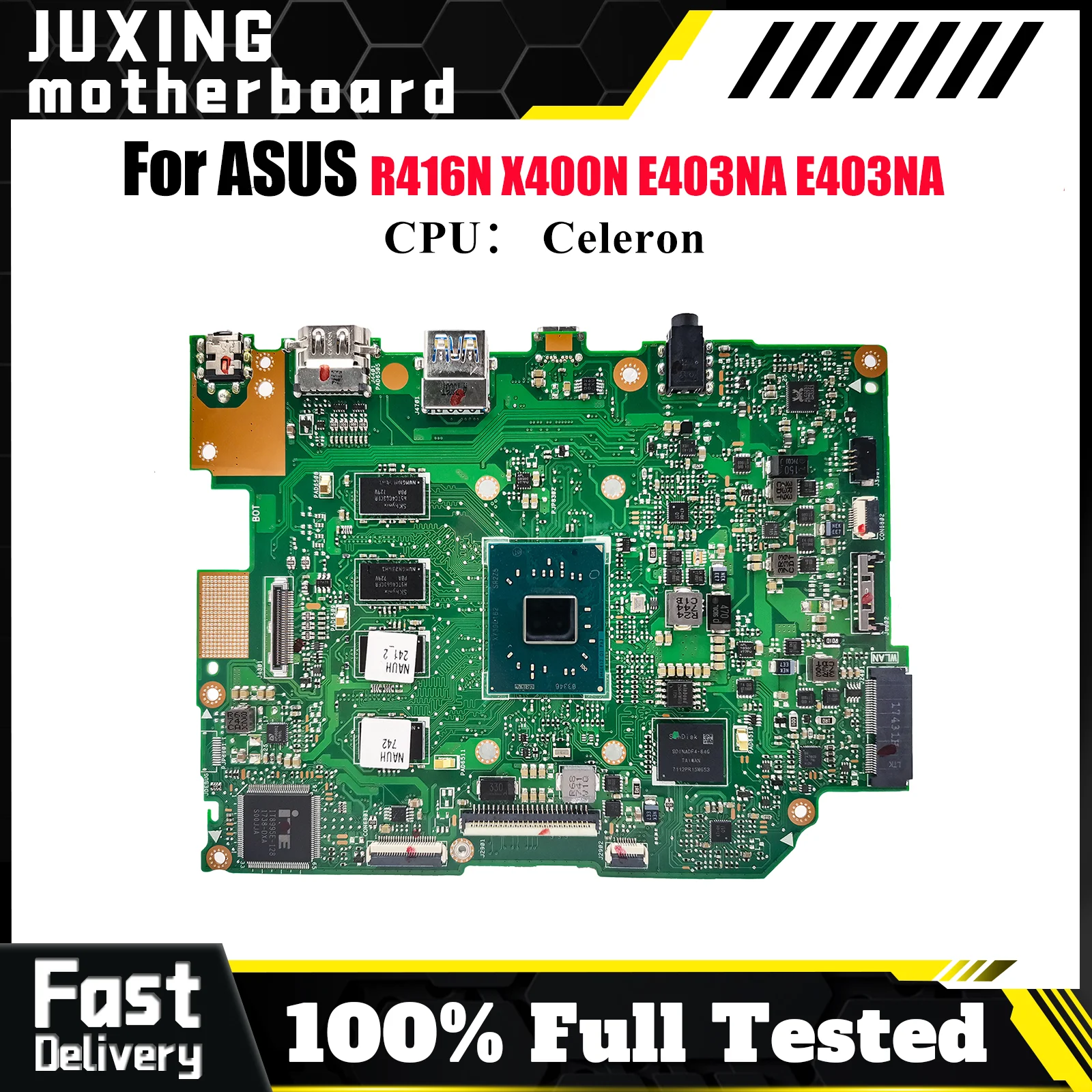 

E403NA Материнская плата для ноутбука ASUS EeeBook X400N R416N E403N E403NA Материнская плата для ноутбука с процессором Celeron 100% тестирование ОК быстрая доставка