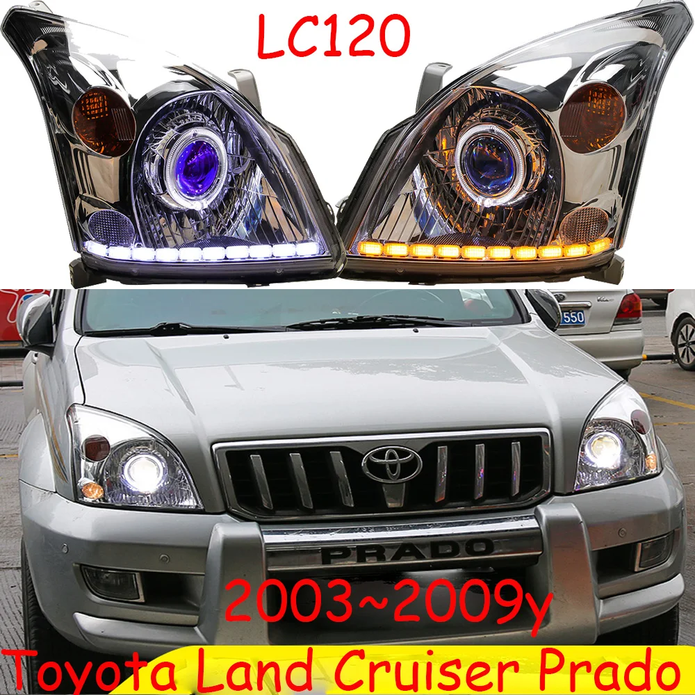 

Car head light for Toyota Land prado headlight Cruiser LC120 car accessories 2003~2009y HID DRL headlamp for Prado fog light