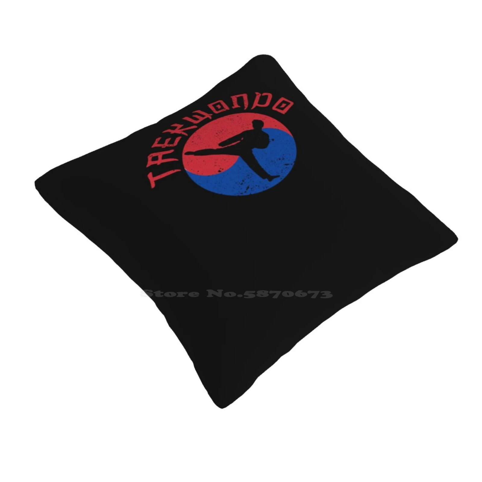 Tae Kwon Do Eum Yang Funny Taekwondo Korean Funny Cute Decor Square Pillowcase Yang Taekwondo Tae Kwon Do Korean Asian Fighting