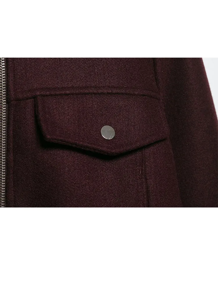 HH Vrouwen 2025, Nieuwe Mode Veelzijdige Ronde Hals Korte Jas Vrouwelijke Temperament High Street Casual Rits Lange Mouw Jas